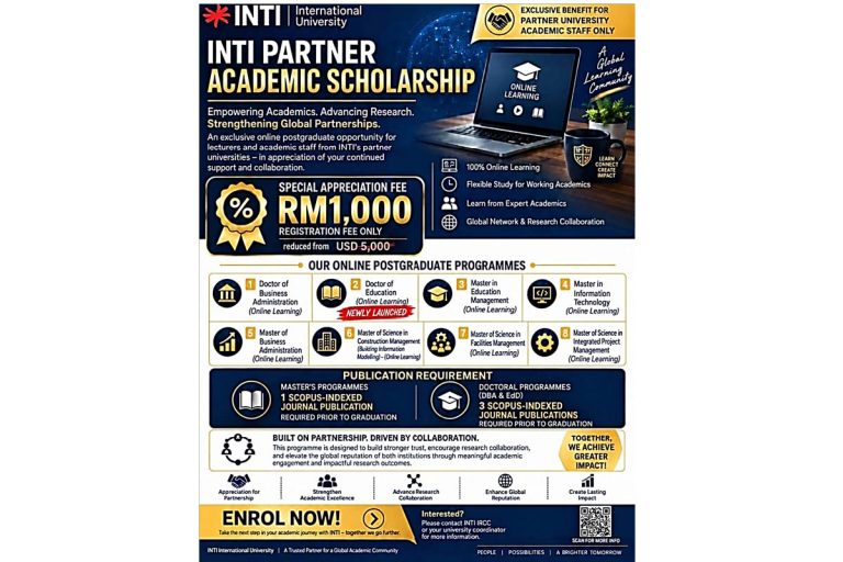 Pebble Hills University Supports Partner Opportunity: Complimentary Online Postgraduate Slots from INTI International University